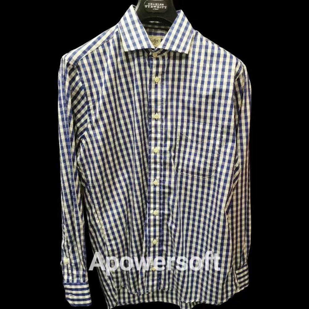 NWOT Classic Blue and White Checked Shirt by Gitman Bros Size M Made in USA